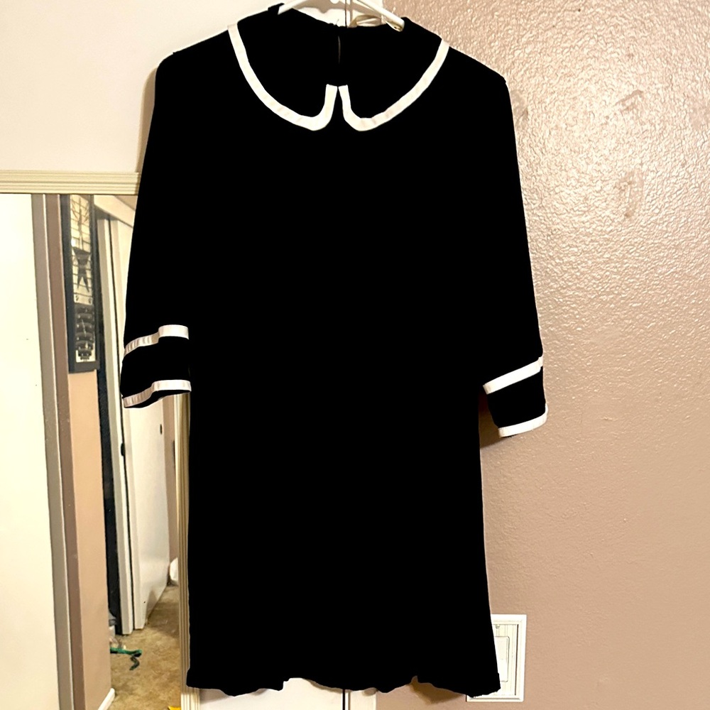 Elegant Black and White Women's Dress